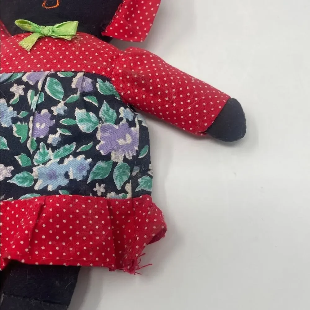 Vintage Handmade African American Cloth Topsy Turvy/Folk Art Doll